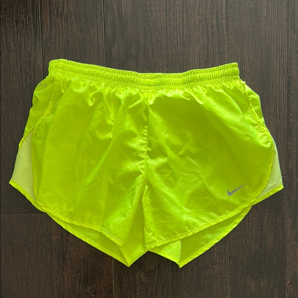 Nike Neon Yellow Running Shorts